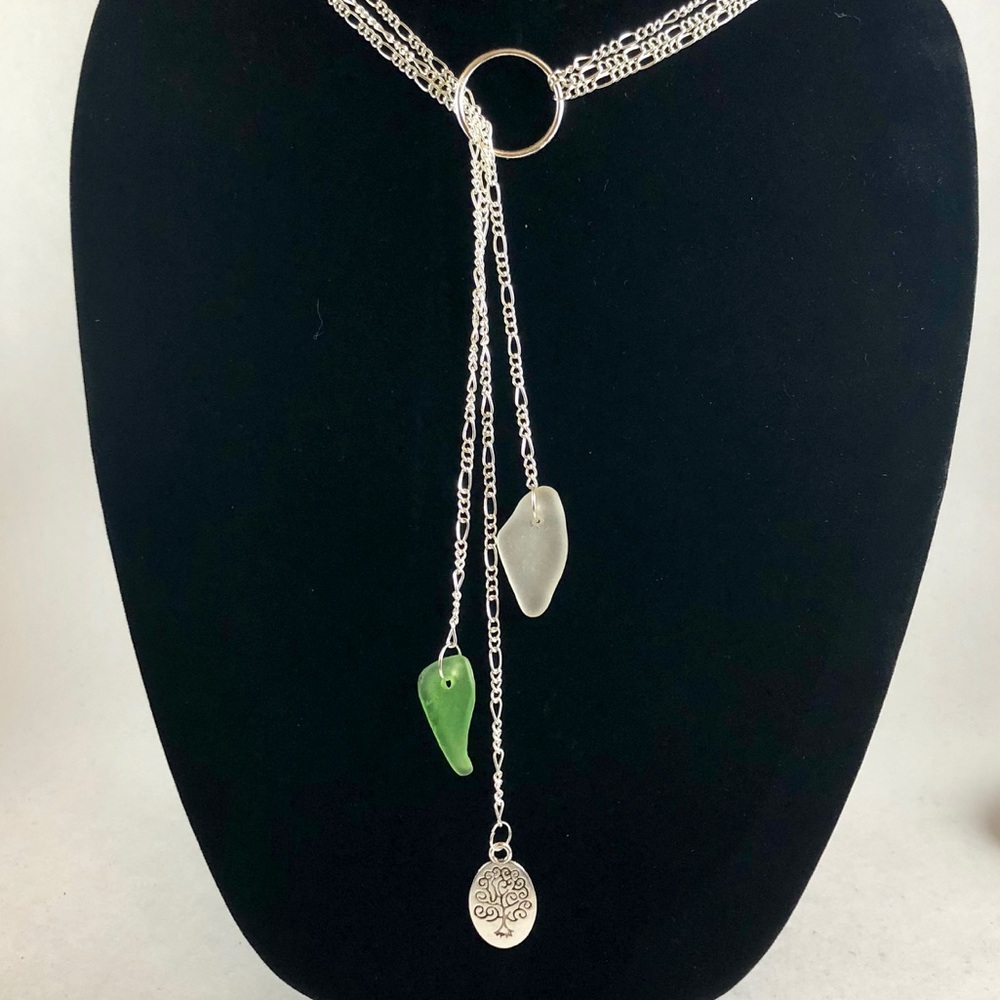 Triple strand Lariat necklace